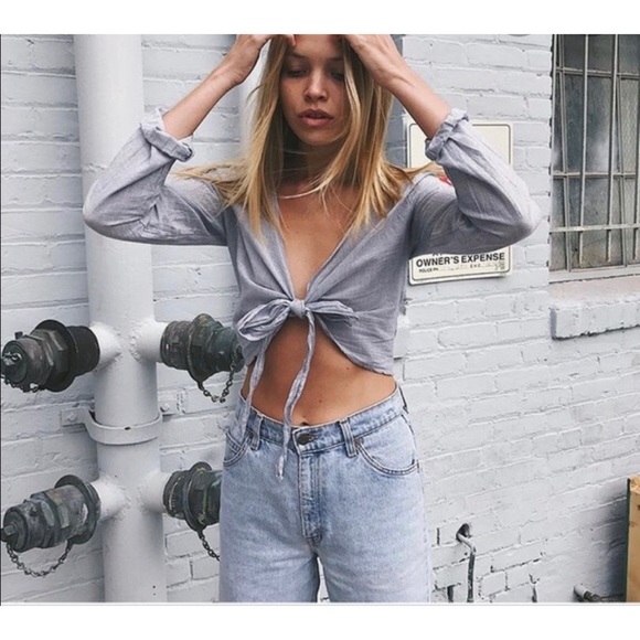 Brandy Melville Tops - Brandy Melville Striped Wrap Top
